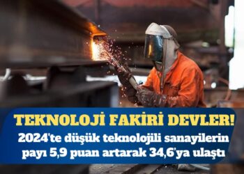 Sanayi devlerinin neredeyse yarısı Ar-Ge yapmıyor: 2024’te düşük teknolojili sanayilerin payı 5,9 puan artarak 34,6’ya ulaştı