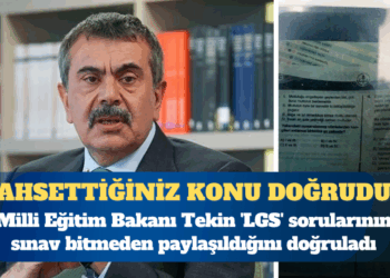 Milli Eğitim Bakanı Yusuf Tekin ‘LGS’ sorularının sınav bitmeden paylaşıldığını doğruladı