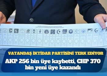Vatandaş iktidar partisini terk ediyor: AKP 256 bin üye kaybetti, CHP 370 bin üye kazandı