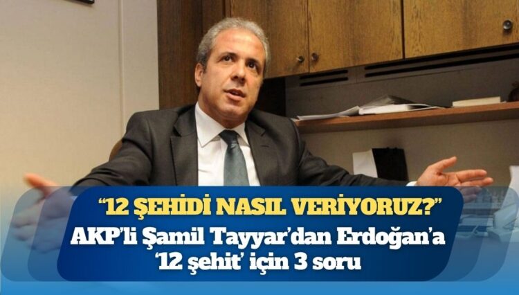AKP’li Şamil Tayyar’dan Erdoğan’a ‘12 şehit’ için 3 soru: ‘Nasıl olabiliyor?’