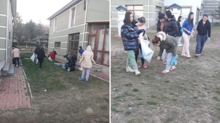 Bakan için kimsesiz çocuklara izmarit toplatılmış