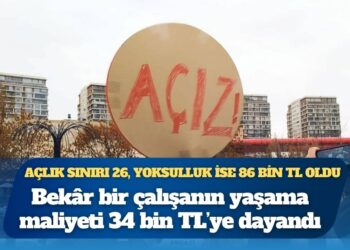 Açlık sınırı 26, yoksulluk ise 86 bin TL oldu