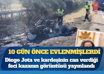 10 gün önce evlenmişti: Diogo Jota ve kardeşinin can verdiği feci kazanın görüntüsü yayınlandı