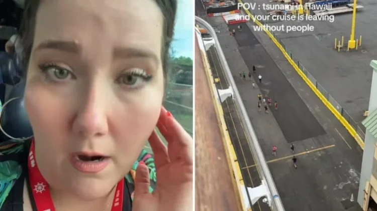 Tsunamiden korkan gemi, yolcularını almadan kaçtı