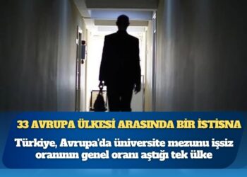 33 Avrupa ülkesi arasında bir istisna: Türkiye, Avrupa’da üniversite mezunu işsiz oranının genel oranı aştığı tek ülke