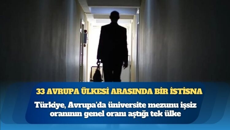 33 Avrupa ülkesi arasında bir istisna: Türkiye, Avrupa’da üniversite mezunu işsiz oranının genel oranı aştığı tek ülke