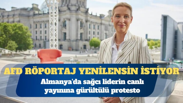 Almanya’da sağcı liderin canlı yayınına gürültülü protesto