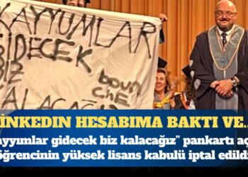 Boğaziçi Üniversitesi mezuniyetinde “Kayyımlar gidecek biz kalacağız” pankartı açan öğrencinin yüksek lisans kabulü iptal edildi