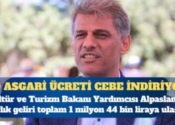 Kültür ve Turizm Bakanı Yardımcısı Nadir Alpaslan’ın aylık geliri toplam 1 milyon 44 bin liraya ulaştı