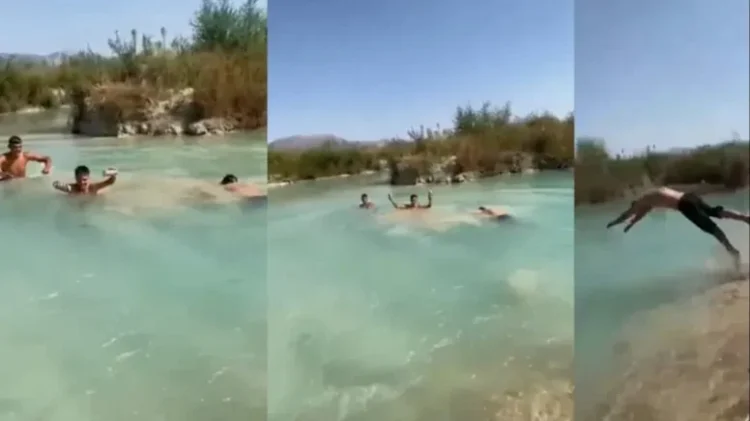 Arkadaşları anbean kaydetti: Ölüme balıklama atladı