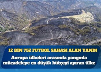 12 bin 752 futbol sahası alan yandı: Avrupa ülkeleri arasında Türkiye, yangınla mücadeleye en düşük bütçeyi ayıran ülke