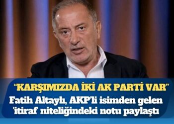 Fatih Altaylı, AKP’li isimden gelen ‘itiraf’ niteliğindeki notu paylaştı: “Karşımızda iki AK Parti var”