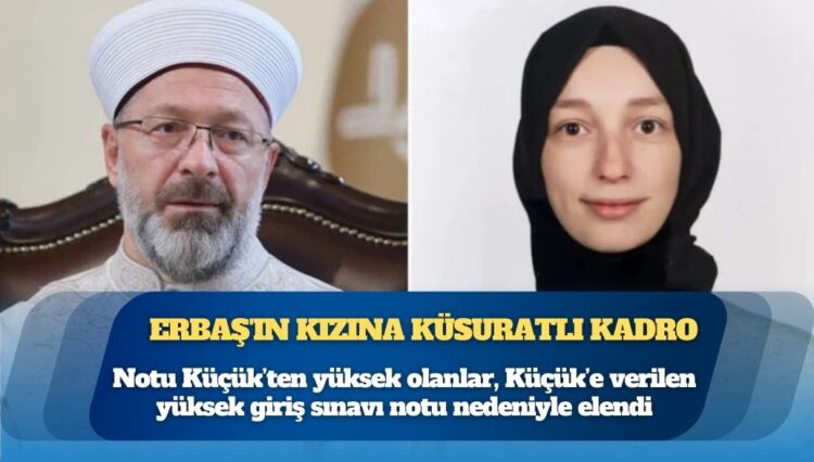 Diyanet İşleri Başkanı Ali Erbaş’ın kızı Şeyda Küçük’e küsuratlı kadro