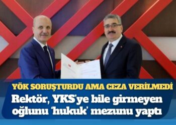 Rektör, oğlunu üniversitesine sınavsız alıp mezun etti