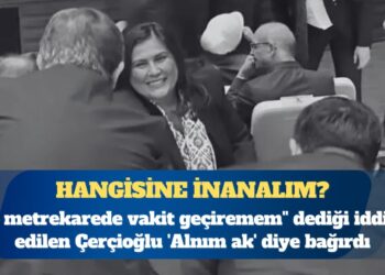 ”Ben 6 metrekarede vakit geçiremem” dediği iddia edilen Özlem Çerçioğlu AKP rozetini taktıktan sonra ‘Alnım ak’ diye bağırdı