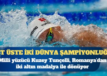 Milli yüzücü Kuzey Tunçelli üst üste iki dünya şampiyonluğu kazandı