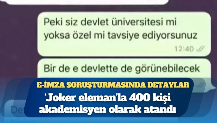‘Joker eleman’la 400 kişi akademisyen olarak atandı