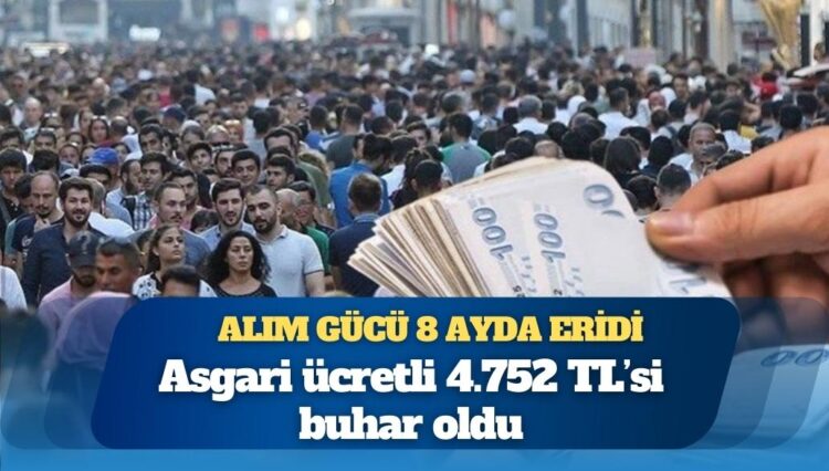 Asgari ücretli 4.752 TL kaybetti