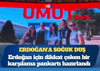 ABD’deki Türk gençlerden Erdoğan’a soğuk duş: Dikkat çeken bir karşılama pankartı hazırlandı