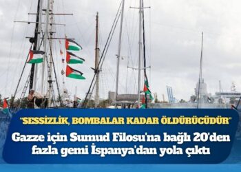 Gazze için Sumud Filosu’na bağlı 20’den fazla gemi İspanya’dan yola çıktı: “Sessizlik, bombalar kadar öldürücüdür”