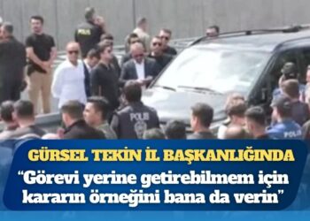 Gürsel Tekin İl Başkanlığı’na girmeden aracına döndü