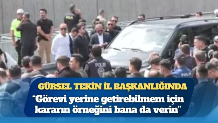 Gürsel Tekin İl Başkanlığı’na girmeden aracına döndü