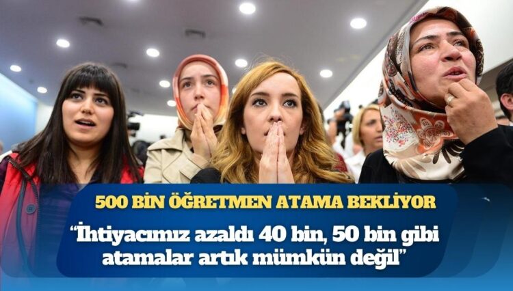Açık 100 bine yakın, 500 bin öğretmen atama bekliyor: Bakan Tekin’e göre 40 bin, 50 bin gibi atamalar artık mümkün değil