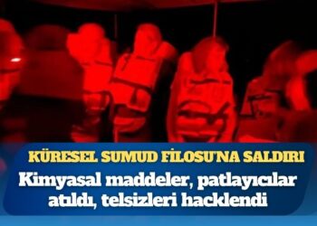 Gazze’ye giden “Global Sumud” Filosu’na drone saldırıları: Kimyasal maddeler, patlayıcılar atıldı, telsizleri hacklendi