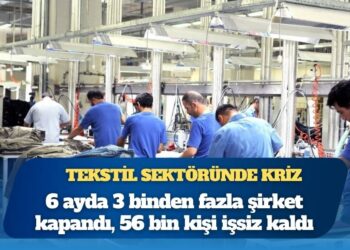 Tekstil ve hazır giyim sektöründe kriz: 6 ayda 3 binden fazla şirket kapandı, 56 bin kişi işsiz kaldı