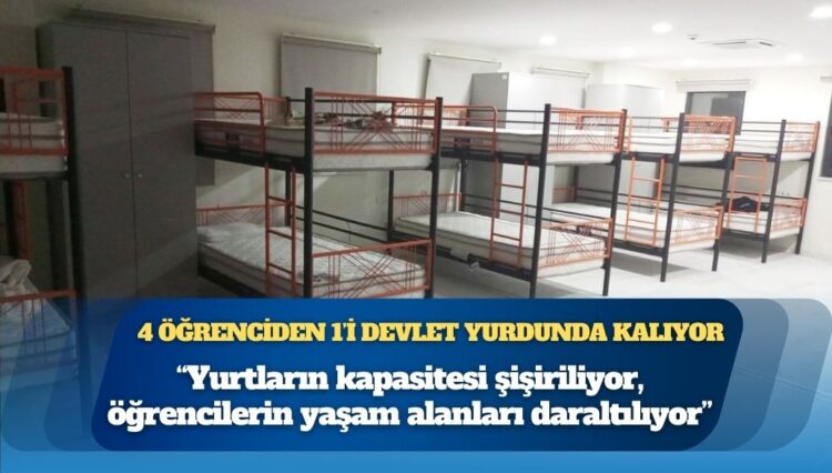 4 öğrenciden sadece 1’i devlet yurdunda kalıyor