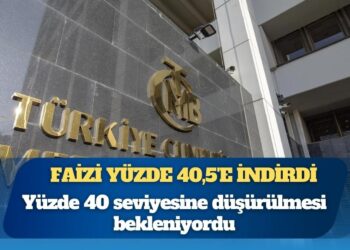 Merkez Bankası faizi yüzde 40,5’e indirdi