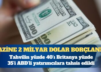 Hazine 2 milyar dolar borçlandı
