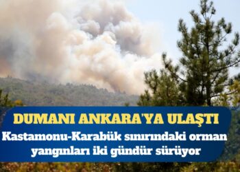 Kastamonu’daki yangının dumanı Ankara’ya ulaştı