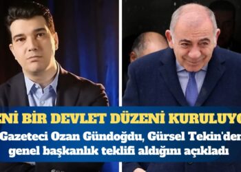 Gazeteci Ozan Gündoğdu, Gürsel Tekin’den genel başkanlık teklifi aldığını açıkladı: Yeni bir devlet düzeni kurulduğunu söyledi
