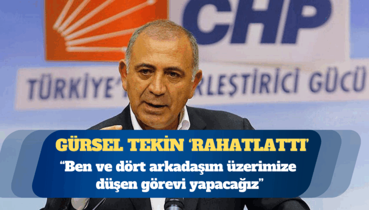Gürsel Tekin: Üzerimize düşeni yapacağız