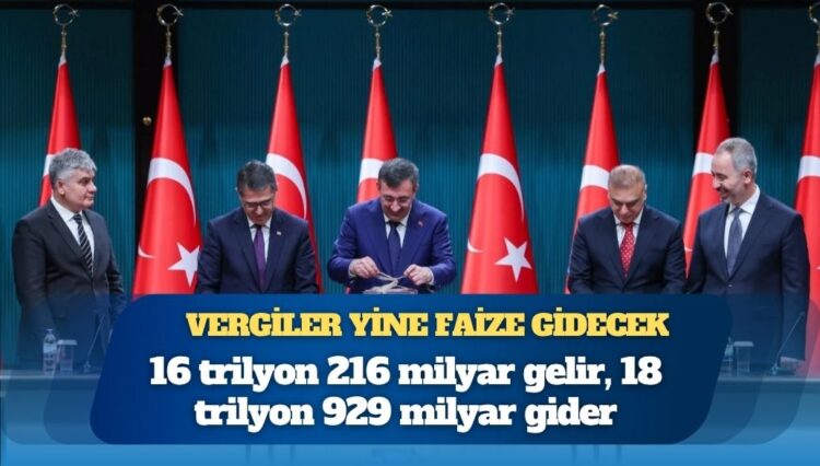 2026 yılı bütçesi açıklandı: Vergiler yine faize gidecek