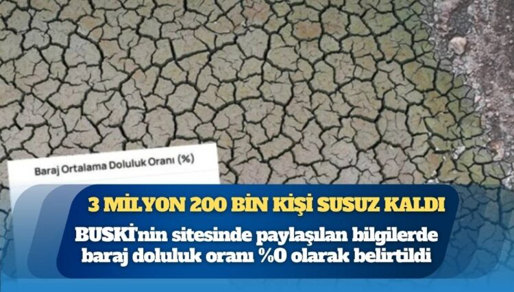 Ve bitti: 3 milyon 200 bin kişi susuz kaldı