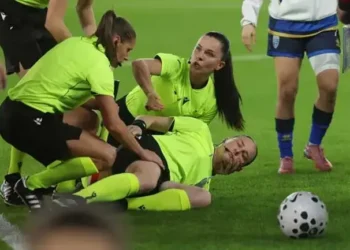 Milli maçta korku dolu anlar: Hakem birden yere yığıldı