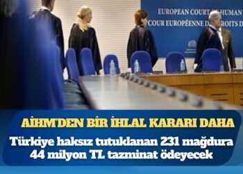 AİHM’den bir ihlal kararı daha: Türkiye, haksız tutuklanan 231 mağdura 44 milyon TL tazminat ödeyecek
