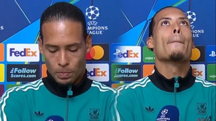 Liverpool’un kaptanı Van Dijk sinirden konuşamadı