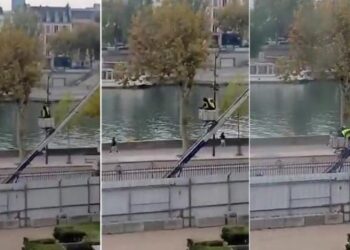 Louvre Müzesi soyguncularının kaçma anı kamerada