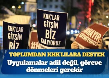 Toplumdan KHK’lılara destek: Uygulamalar adil değil, göreve dönmeleri gerekir