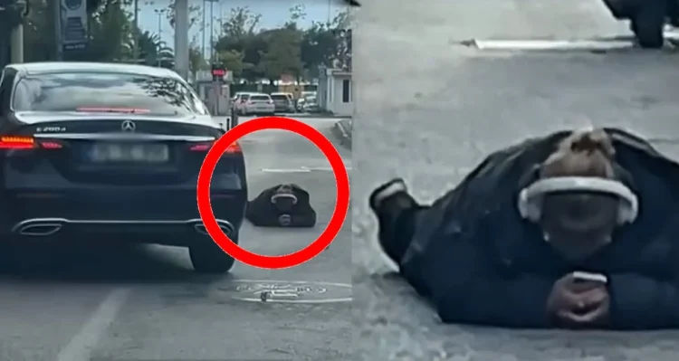 İstanbul’da garip olay: Yolun ortasında ne yaptığını gören gözlerine inanamadı