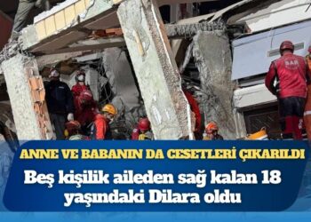 Gebze’deki enkazdan iki kardeşten sonra anne ve babanın da cesetleri çıkarıldı, beş kişilik aileden sağ kalan 18 yaşındaki Dilara oldu