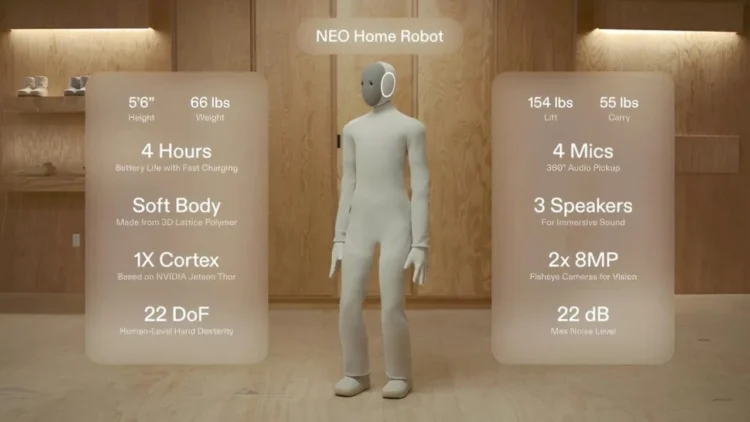 İşte fiyatı: Ev işlerinde yeni dönem başlıyor; İnsansı robot NEO satışa çıktı