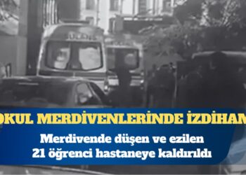 Okul merdivenlerinde izdiham: 21 öğrenci yaralandı