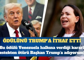 Nobel Barış Ödülü’nü alan Machado, ödülünü Donald Trump’a ithaf etti