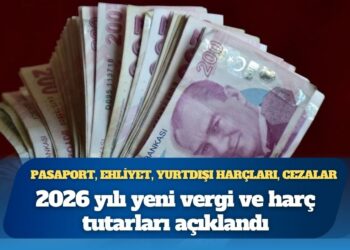 2026 yılı yeni vergi ve harç tutarları açıklandı: Pasaport, ehliyet, yurtdışı harçları, cezalar