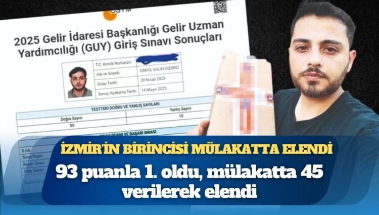 Sınavda 93 aldı; Türkiye derecesi yaptı: Mülakatta 45 verip elediler