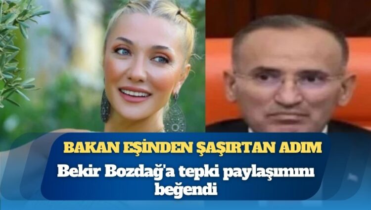 Turizm Bakanı Ersoy’un eşi, Bekir Bozdağ’ın ani kilo kaybıyla ilgili “O çocukların ahı kolay kolay çıkmaz” paylaşımını beğendi